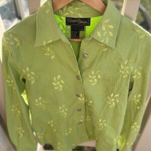 Women's Medium/Large (Size 10) Green Christine Phillipe Blazer - gorgeous color!